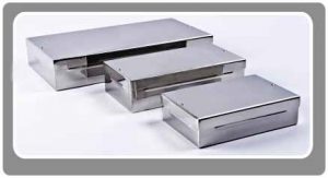 Caja instrumental con esquinas rectas